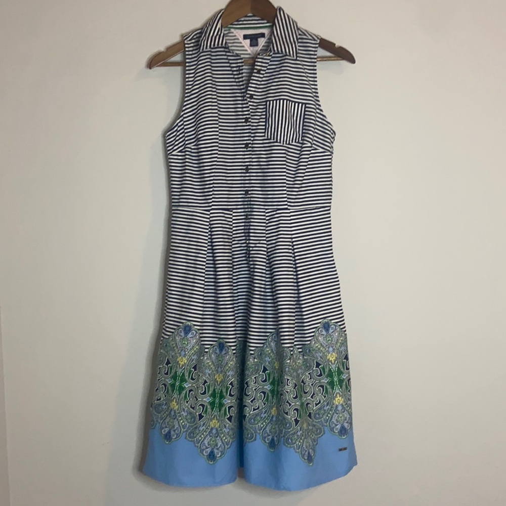 Tommy Hilfiger women’s sleeveless button up shirt dress size medium